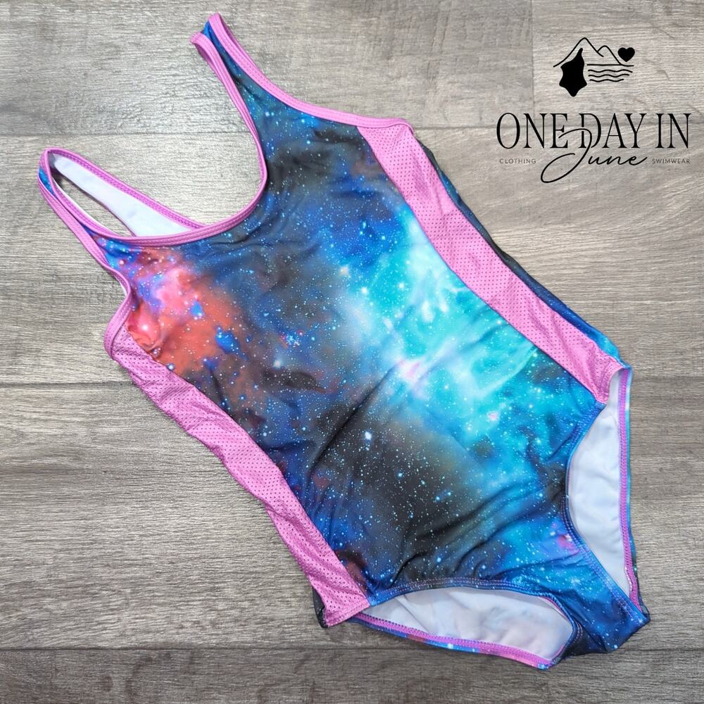 Aleumdr Night Sky One Piece Swimsuit Size 10T